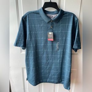 NWT MEN'S VAN HEUSEN CLASSIC FIT FLEX  POLO SHIRT size L Turquoise ￼